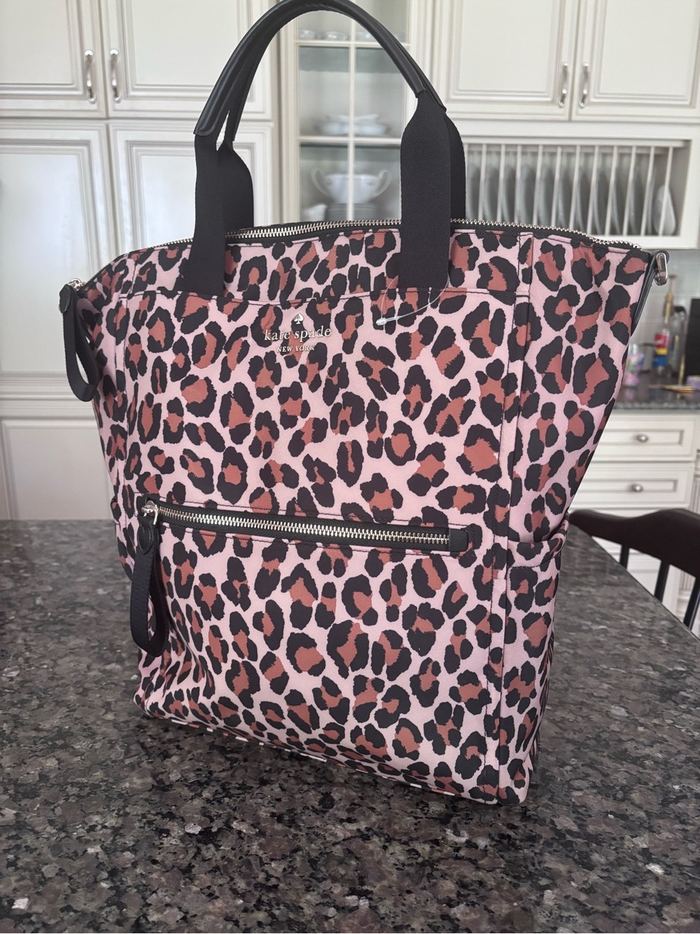 Kate Spade Chelsea Spotted Leopard Large Convertible Backpack
